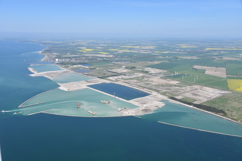 The Fehmarnbelt construction site 31 May 2021.